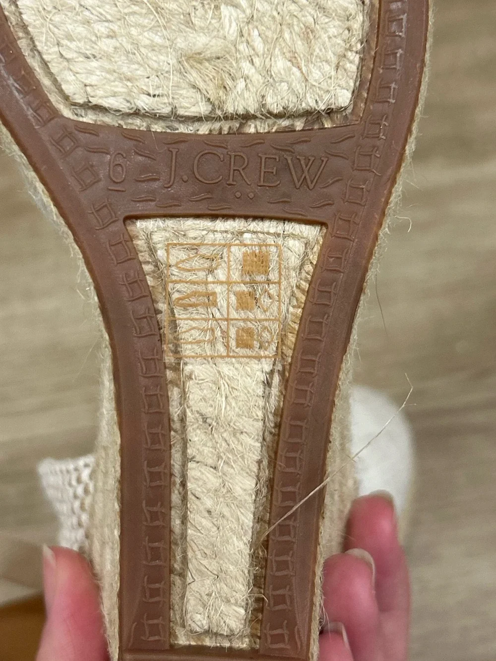 J crew NEW lace-up high-heel espadrilles Neutral office coastal minimalist  sz.6